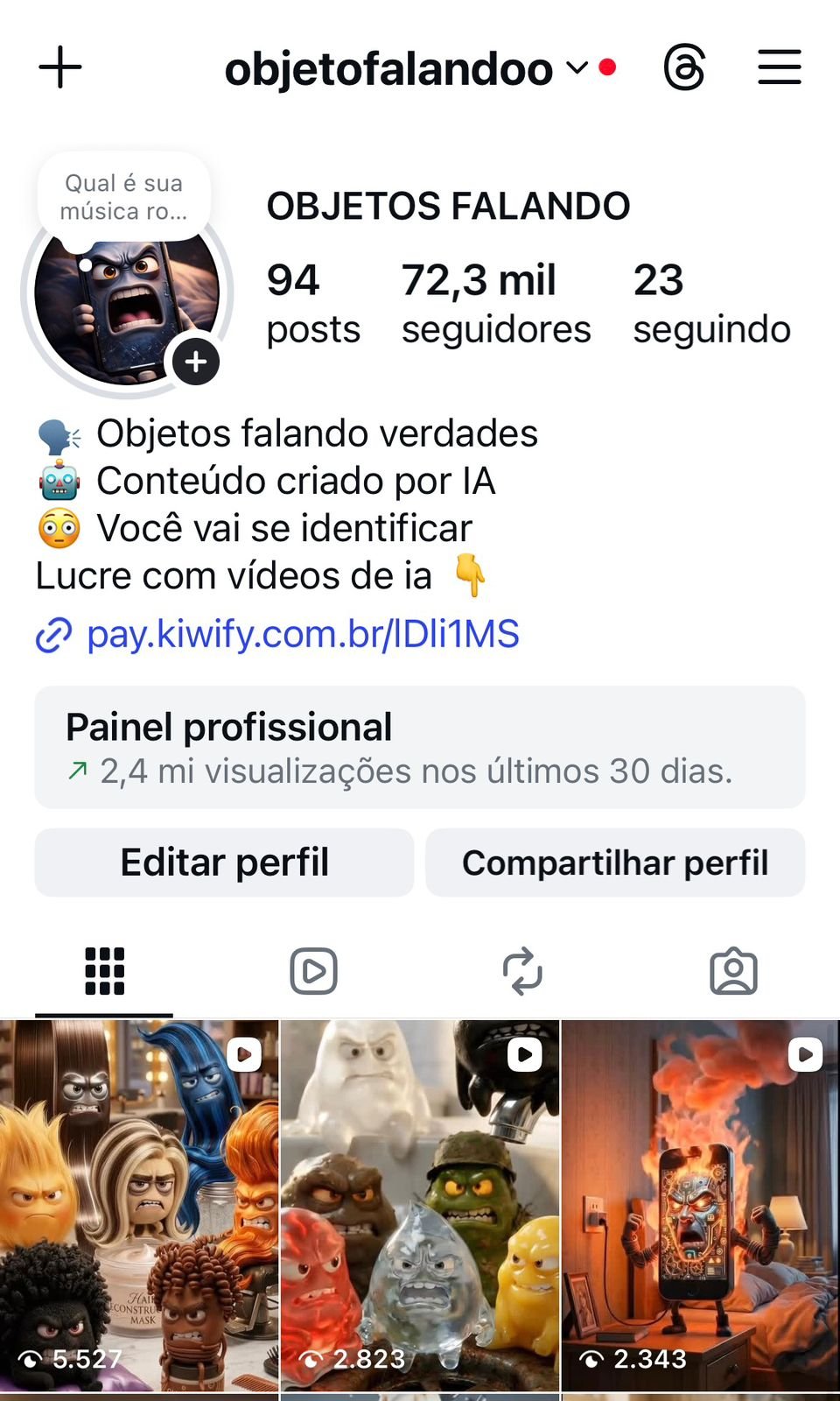 Instagram de Objetos Falantes Nicho Viral Demais 2 Instagram de Objetos Falantes Nicho Viral Demais