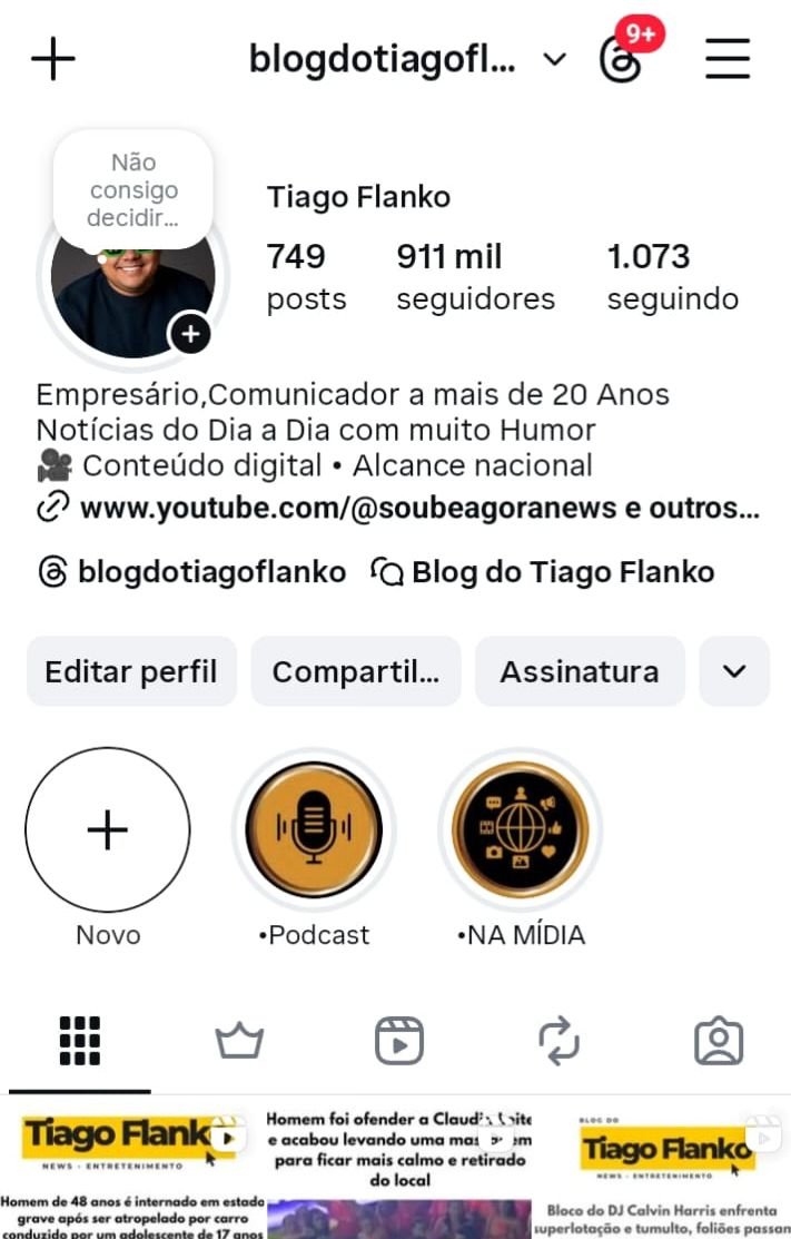 Instagram de FC do Tiago Flanko