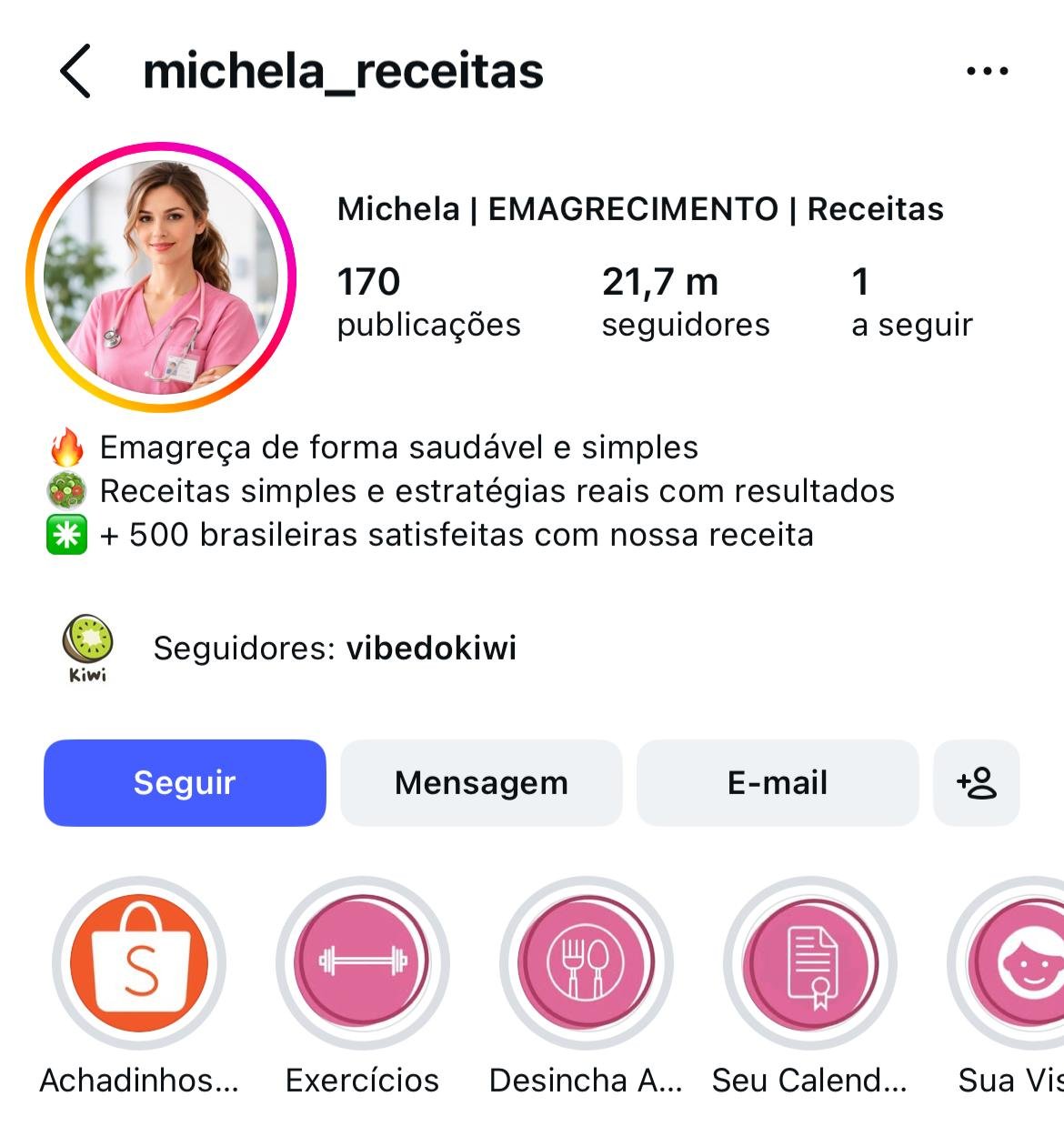 Instagram de Emagrecimento