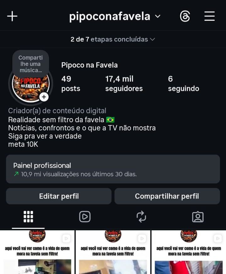 Instagram de Realidade da Favela