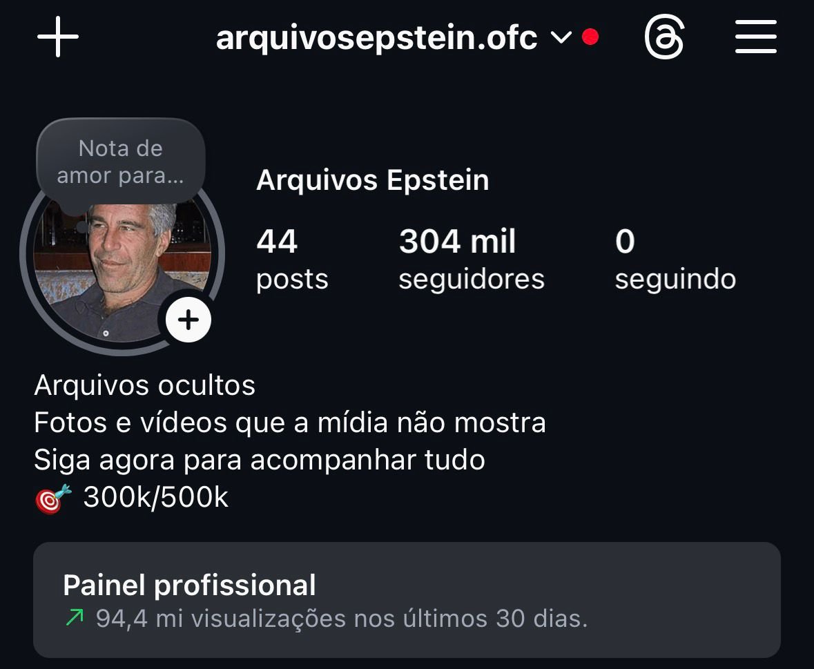 Instagram do Epstein