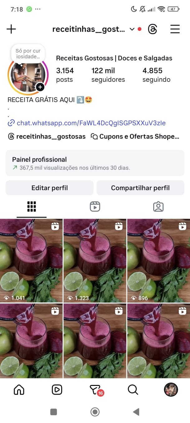 Instagram de Receitas