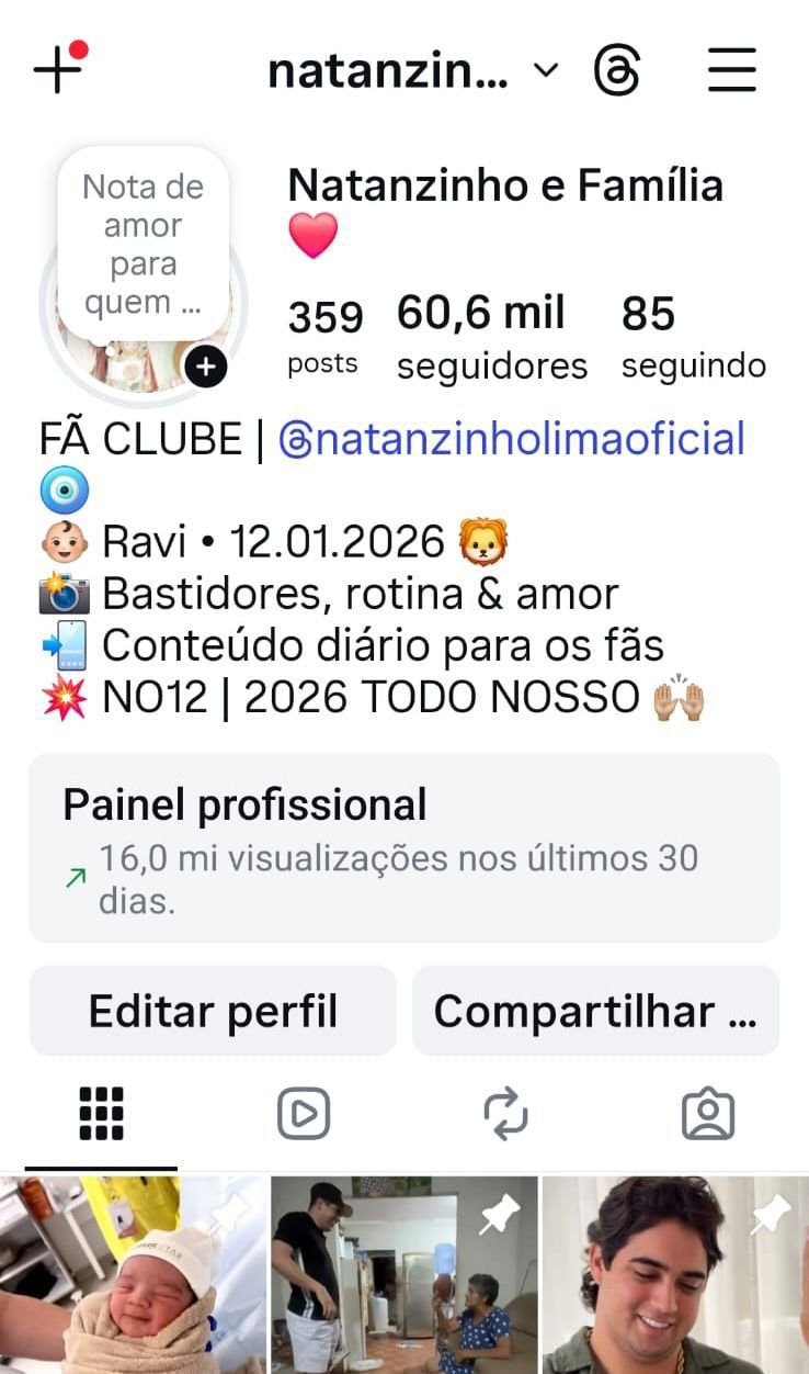 Instagram de FC do Natanzinho