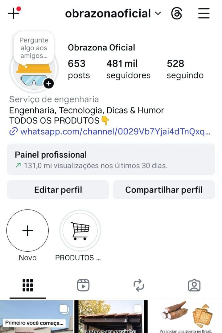 Conta do Instagram De Nicho de Construção 2 Conta do Instagram De Nicho de Construção