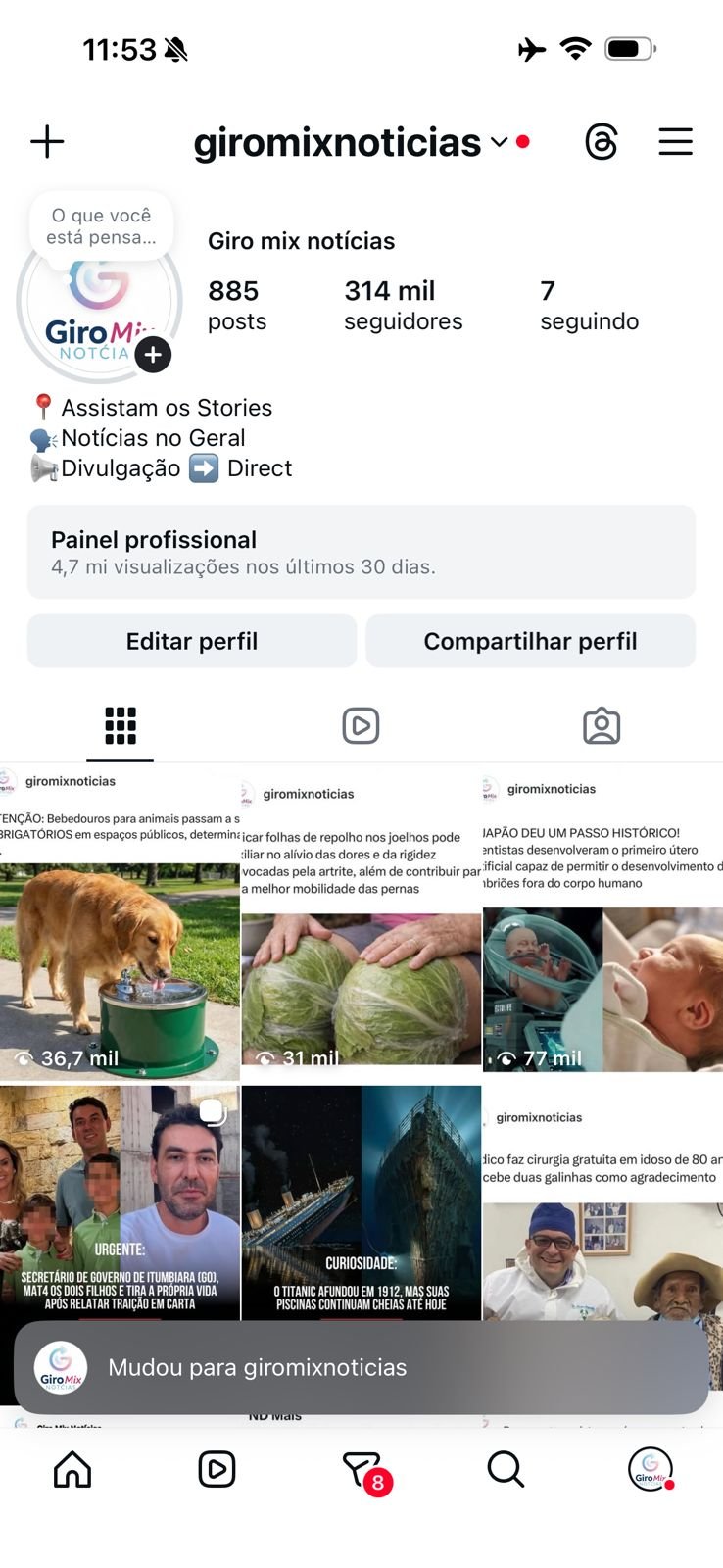 Perfil de Notícias/Entretenimento 2 Perfil de Notícias/Entretenimento