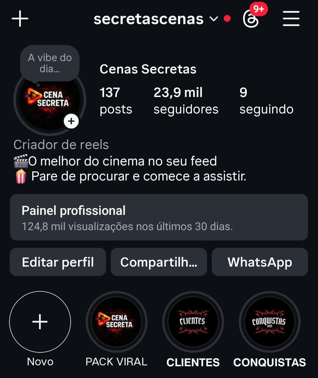 Instagram de Cortes de Filmes