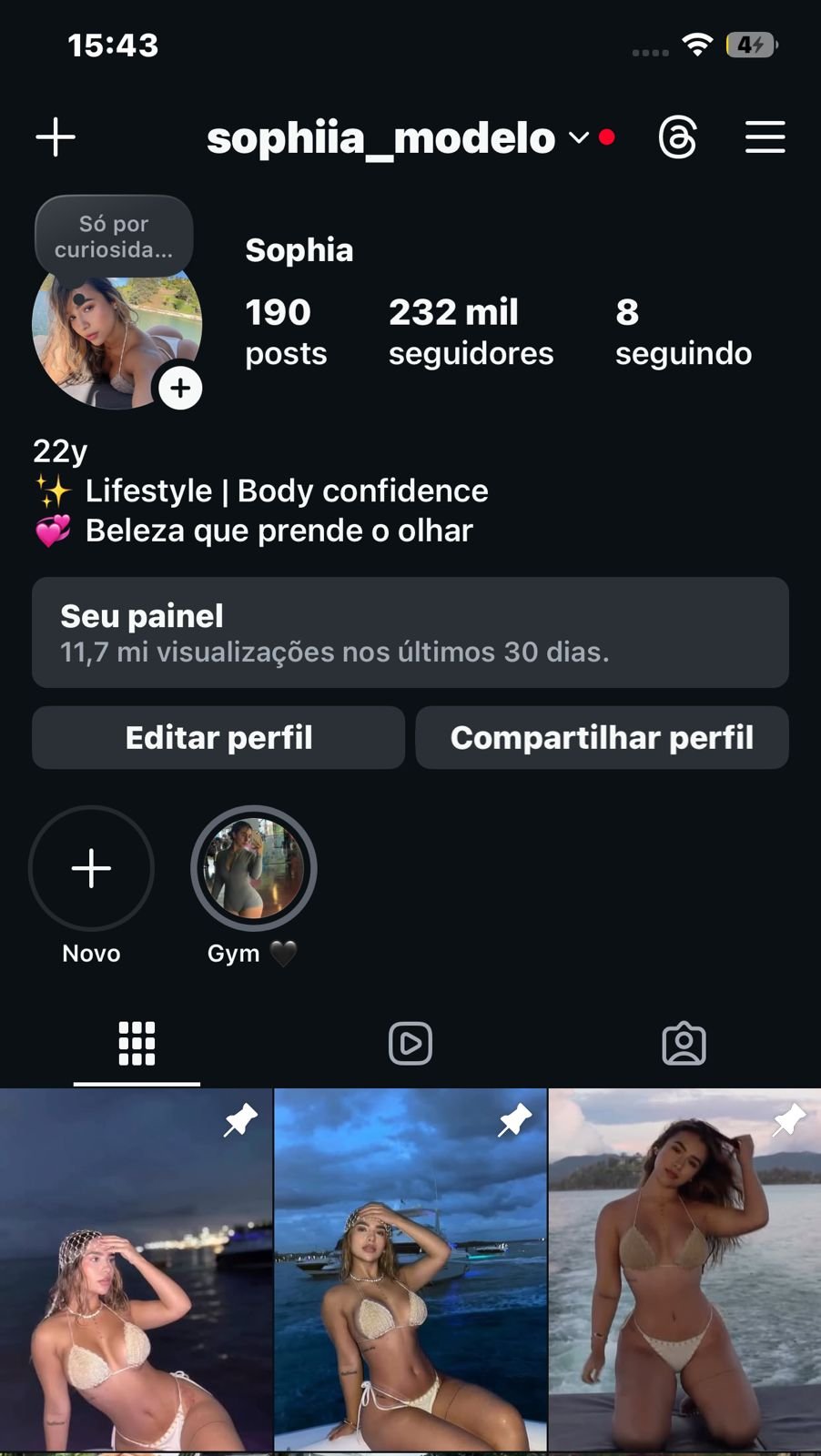 Instagram de Musas a Venda