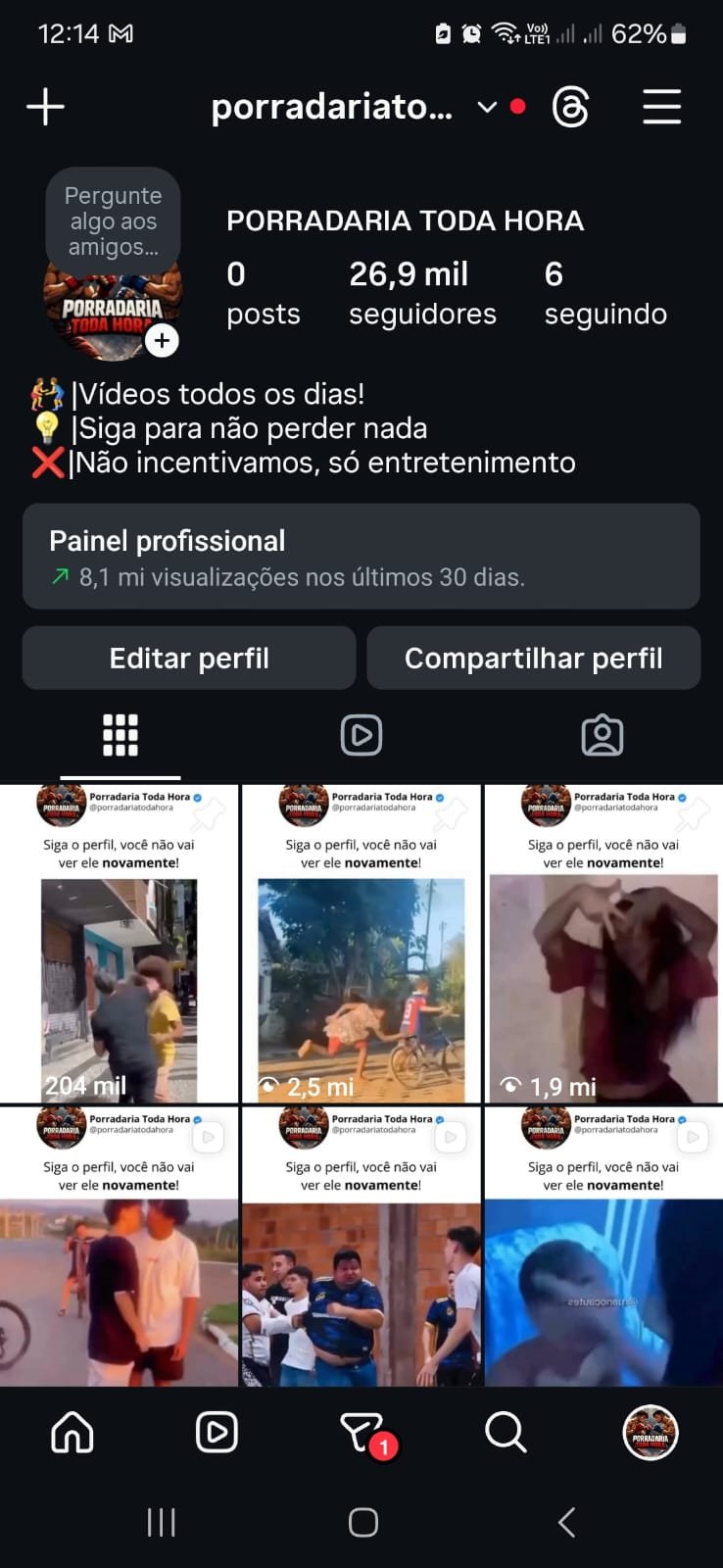 Instagram de Brigas de Rua