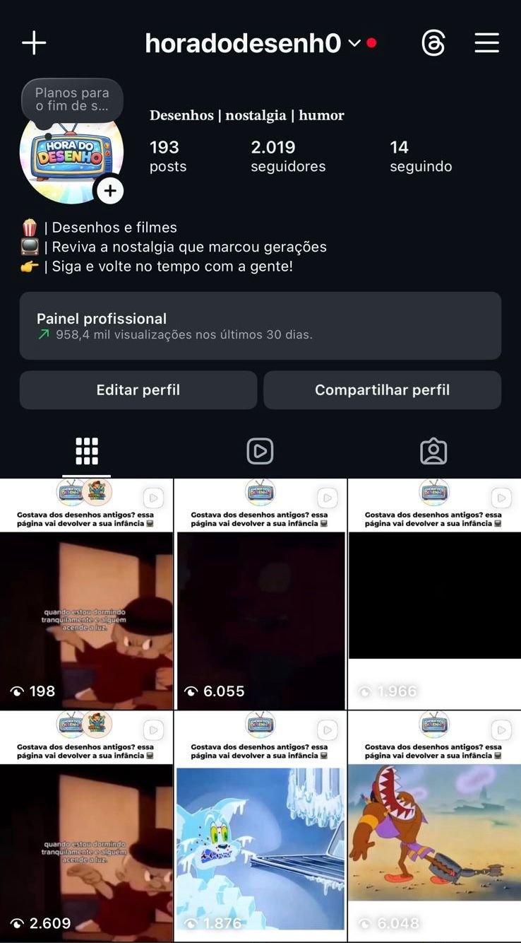Instagram de Desenhos Animados 1 Instagram de Desenhos Animados