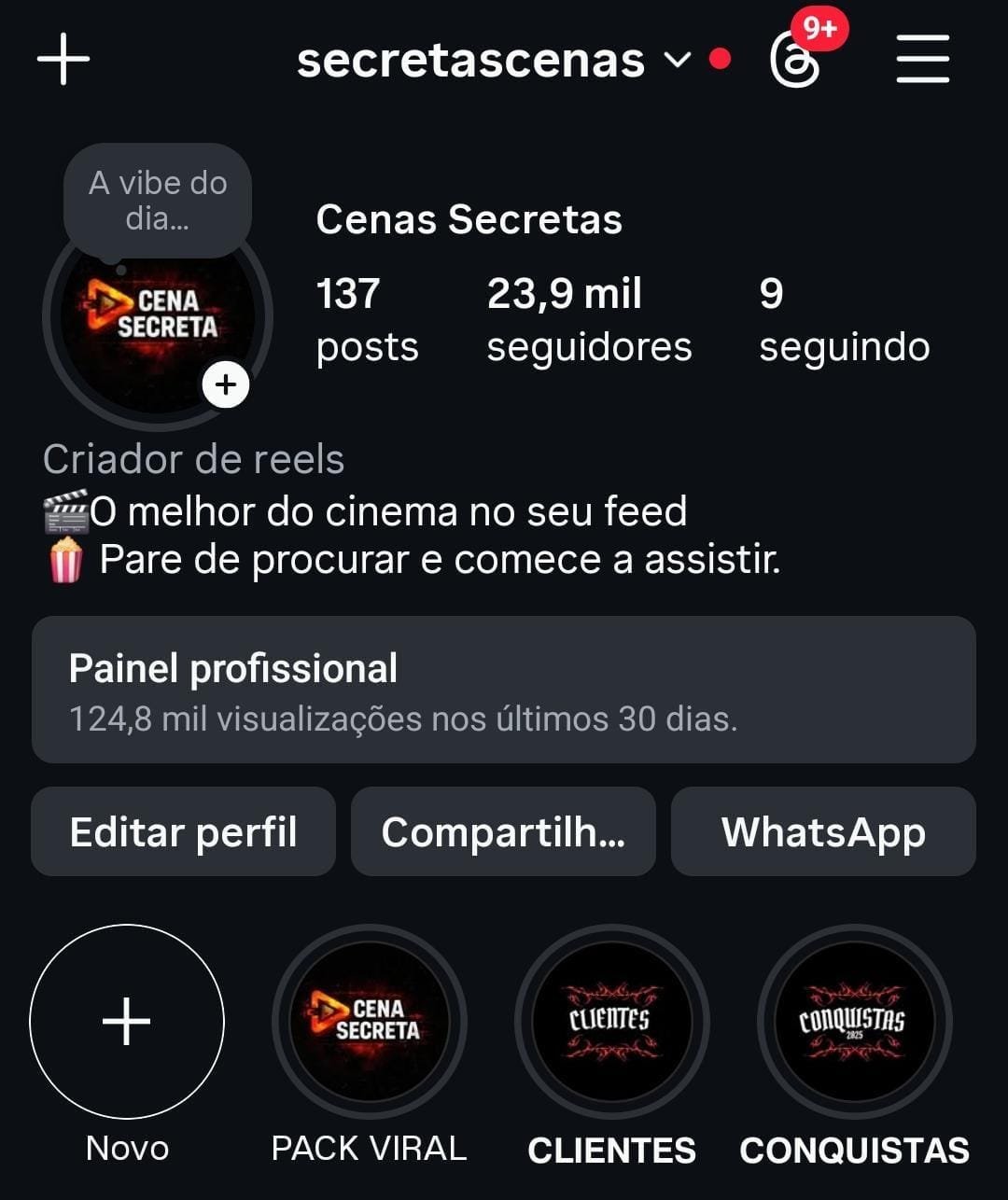 Instagram de Cortes de Séries e Filmes