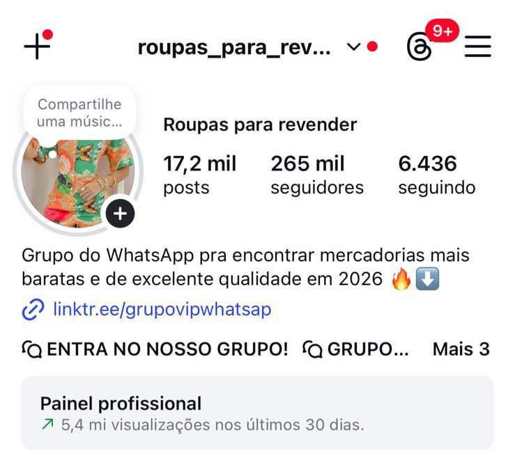 Perfil de Roupas a Venda