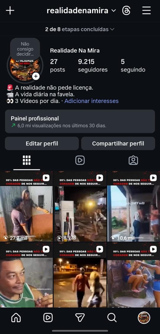 Conta do Instagram de Arquivos Pesados