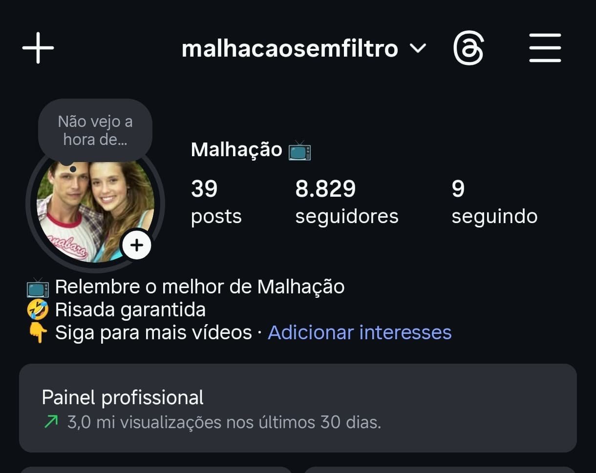 Instagram de Cortes da Malhação 1 Instagram de Cortes da Malhação