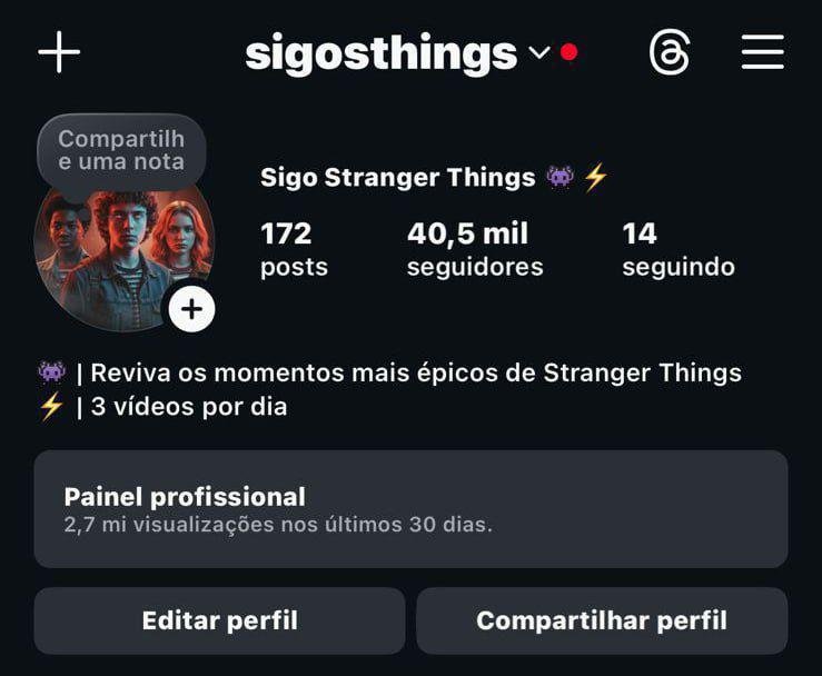 Instagram de Cortes de Séries