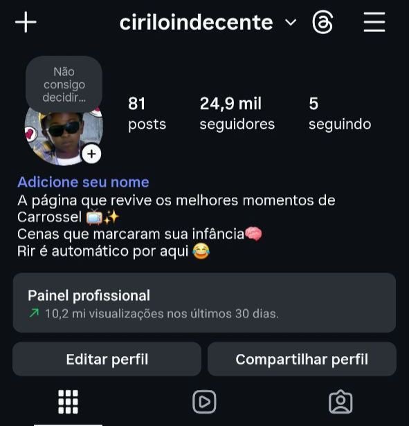 Instagram de Indiretas do Cirilo