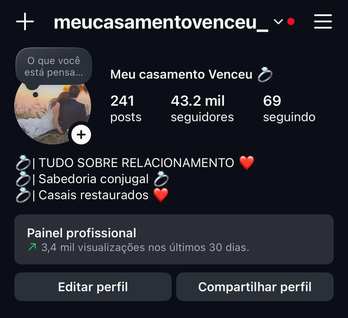 Perfil de Casal/Romance 1 Perfil de Casal/Romance