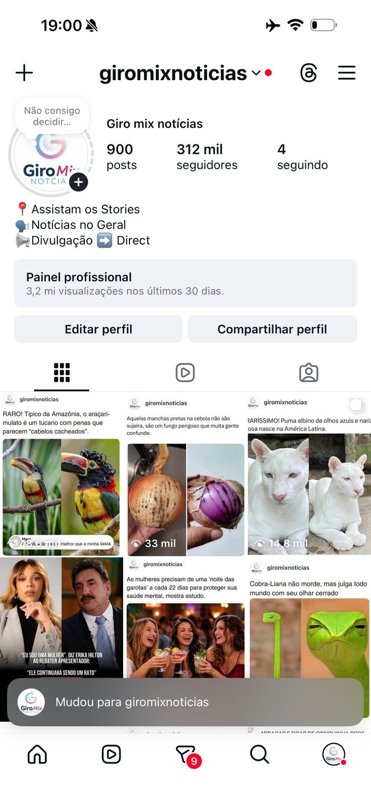 Perfil de Notícias/Fofocas 1 Perfil de Notícias/Fofocas