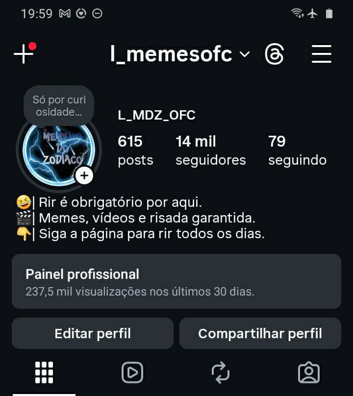Perfil de Memes Engajado a Venda 2 Perfil de Memes Engajado a Venda