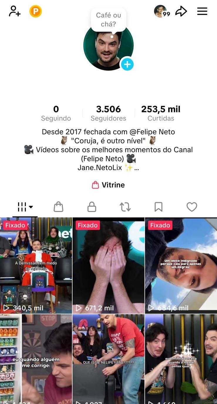 Tiktok de FC do Felipe Neto 1 Tiktok de FC do Felipe Neto