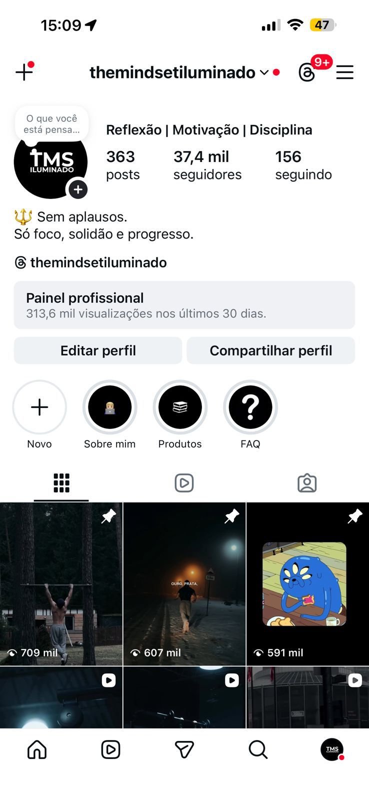 Perfil do Instagram de Motivação 1 Perfil do Instagram de Motivação