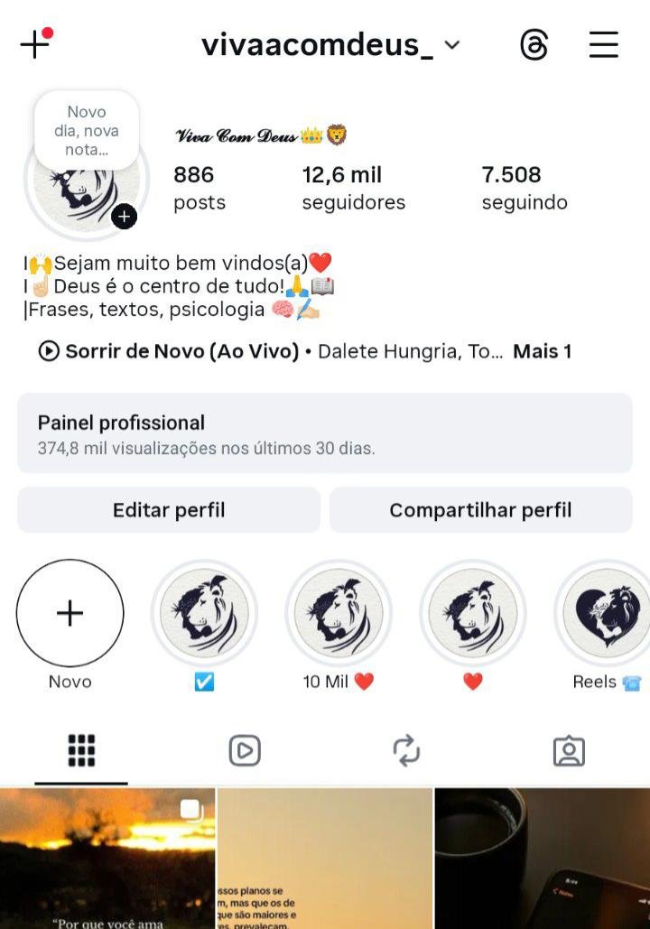 Conta no Instagram a Venda de Frases