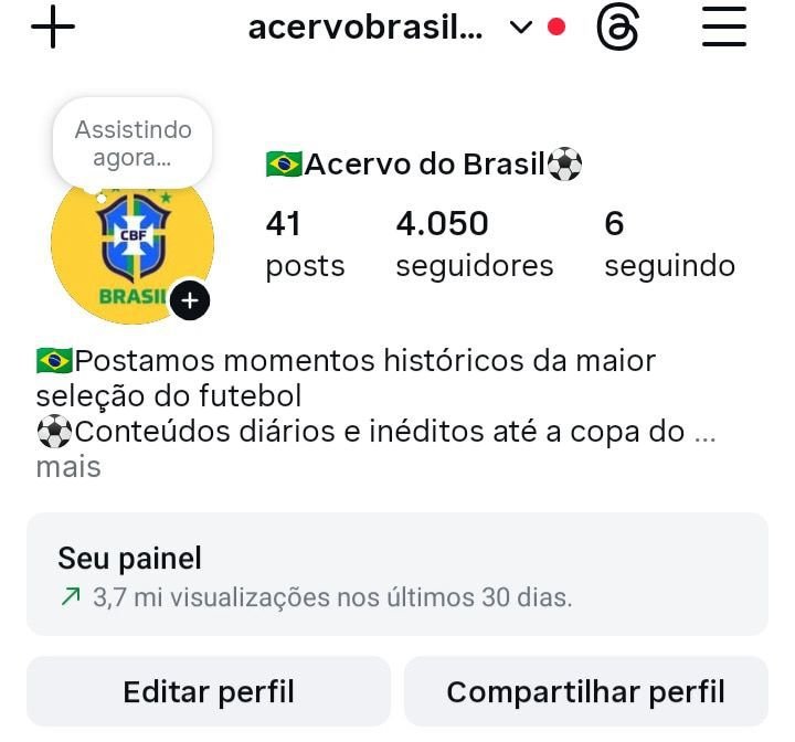 Instagram de Futebol a Venda 1 Instagram de Futebol a Venda