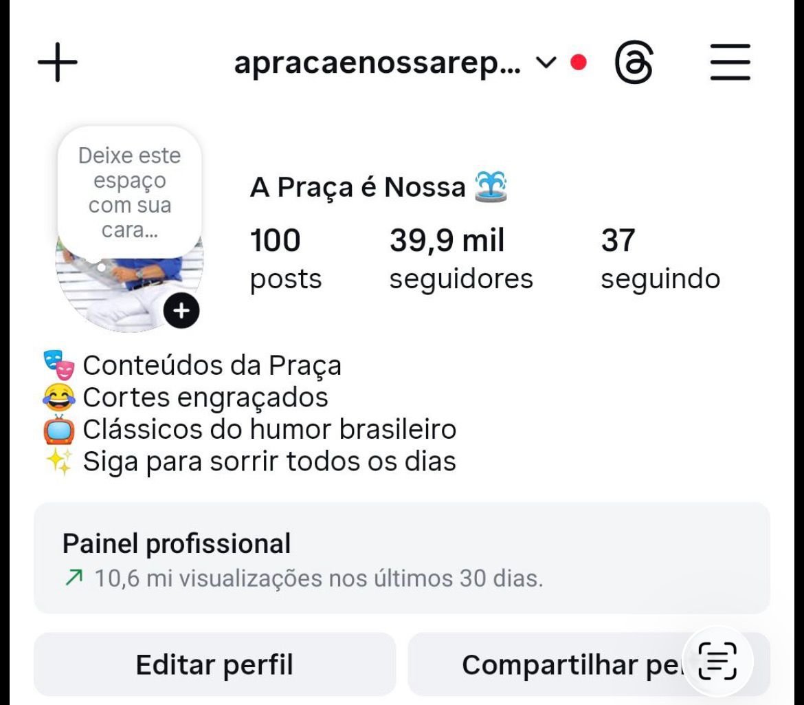 Perfil no Instagram de Cortes da Praça e Nossa 1 Perfil no Instagram de Cortes da Praça e Nossa