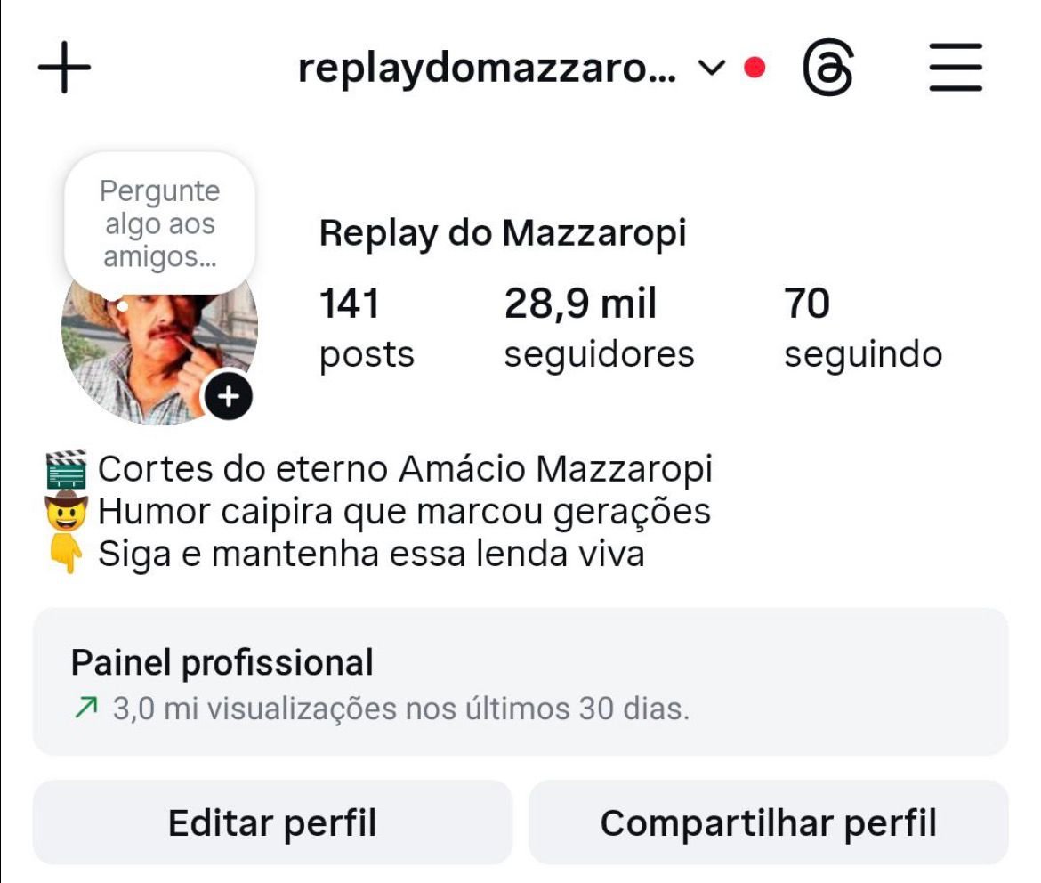 Instagram a Venda - Replay do Mazzaropi 2 Instagram a Venda - Replay do Mazzaropi