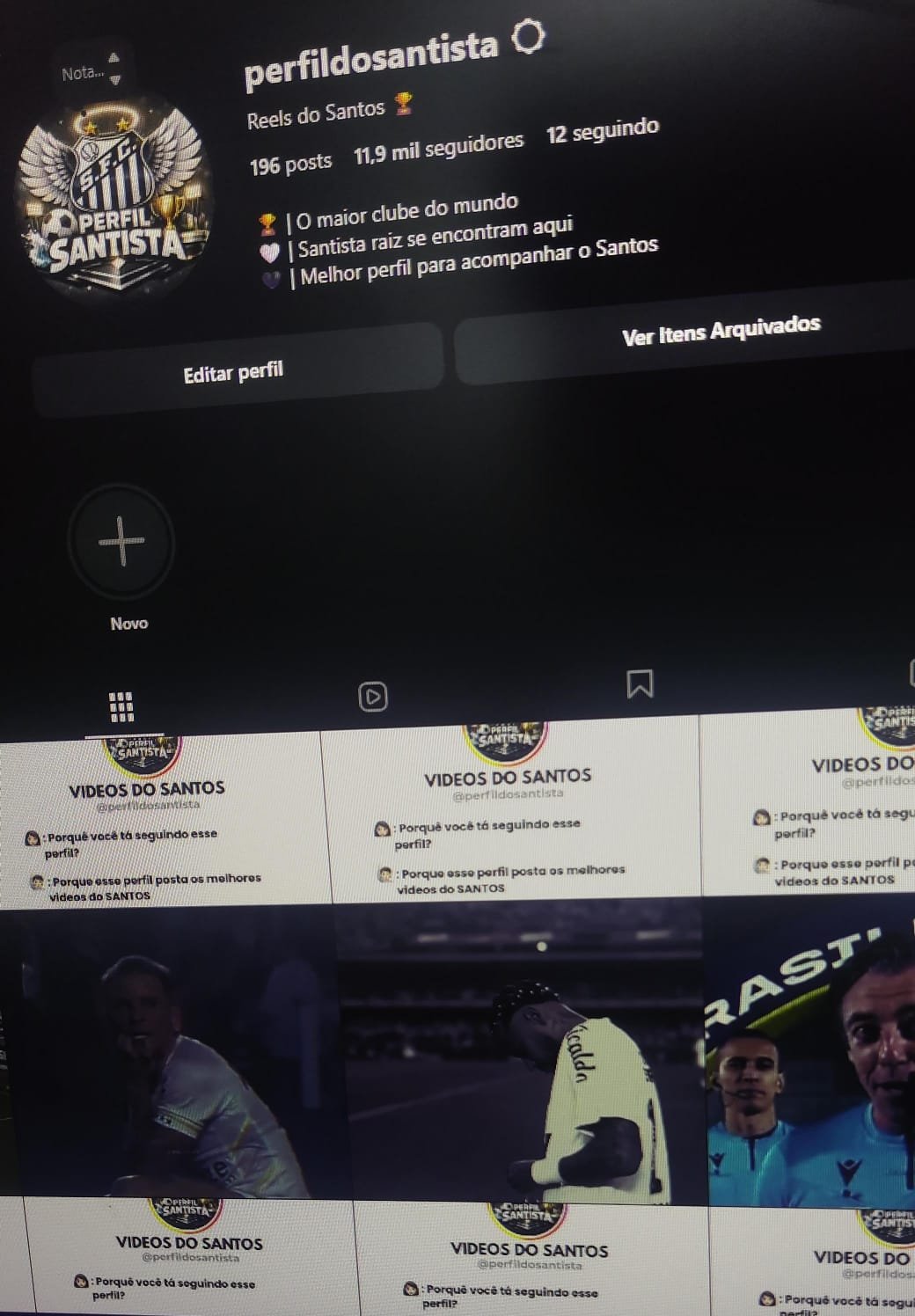 Instagram de Futebol do Santos 1 Instagram de Futebol do Santos