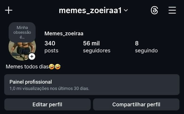Perfil de Memes a Venda