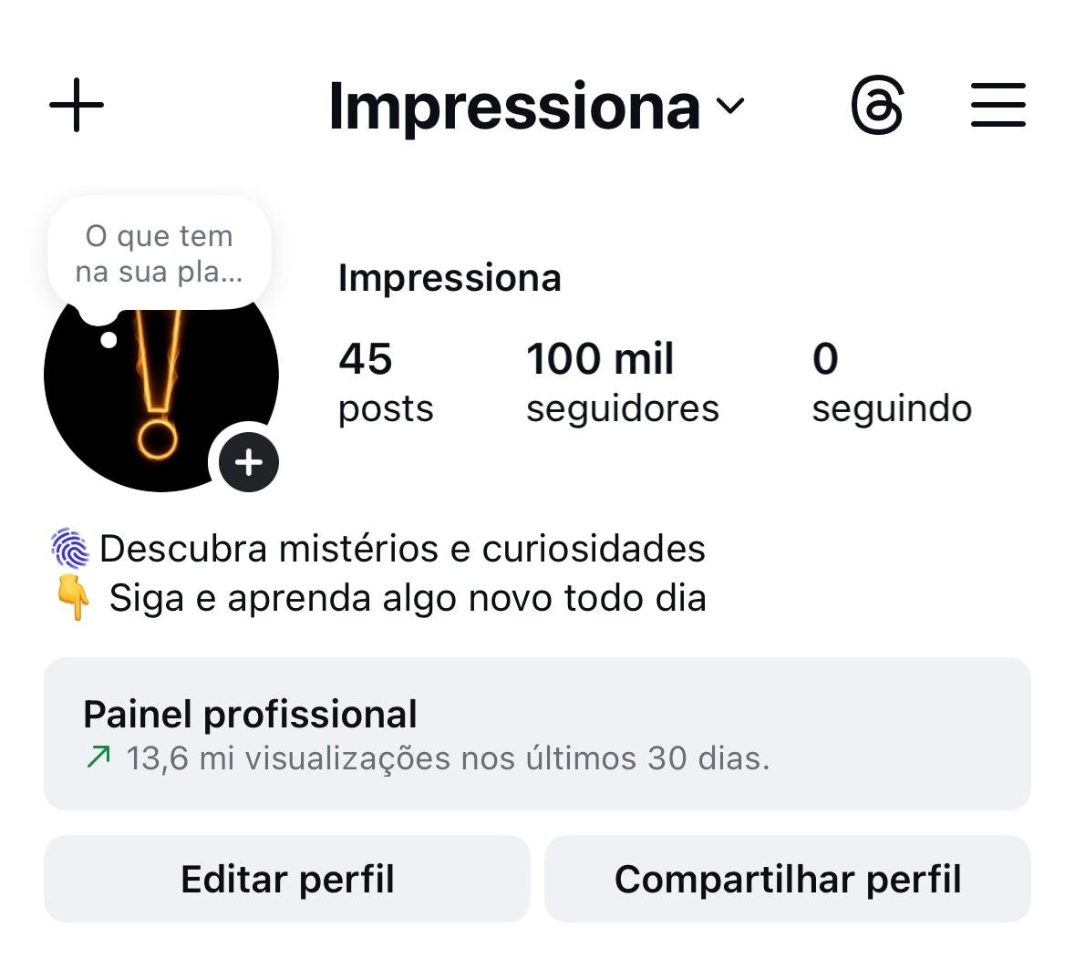 Perfil de Curiosidades e Mistérios 1 Perfil de Curiosidades e Mistérios