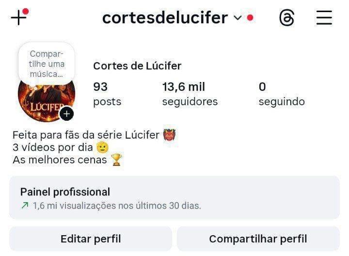 Instagram de Cortes da Serie Lúcifer