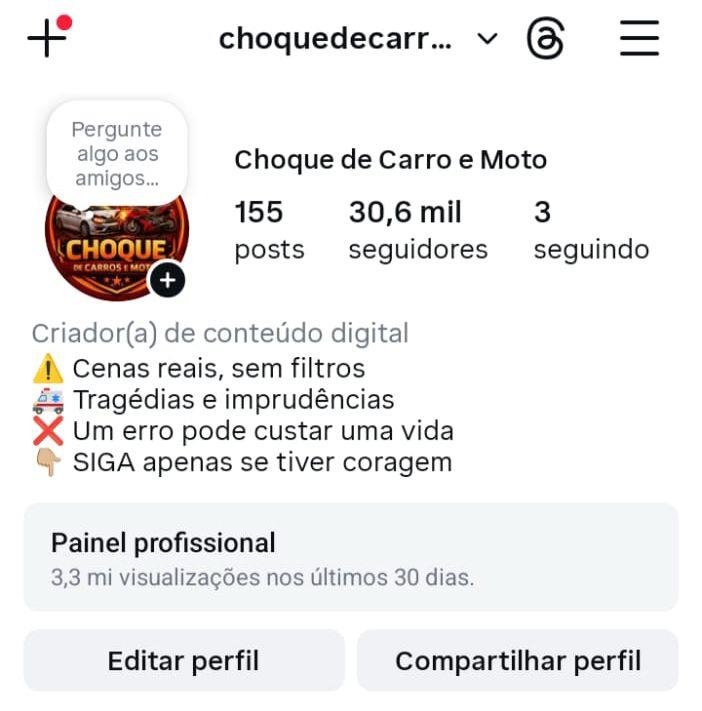 Perfil de Instagram Automotivo 1 Perfil de Instagram Automotivo