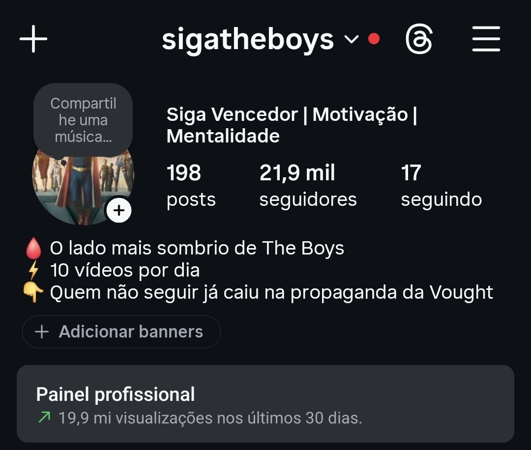 Instagram de FC do The Boys