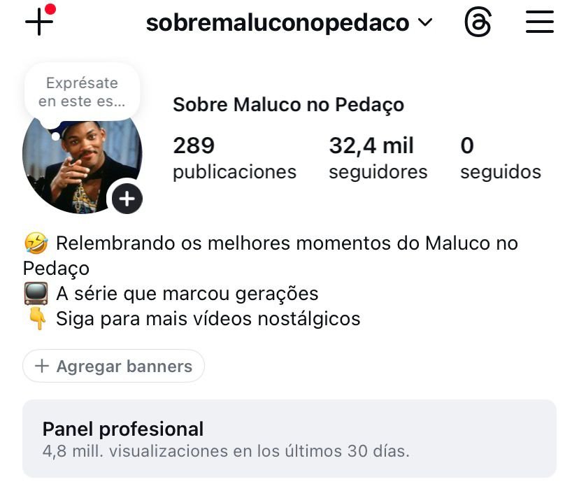 Instagram de FC de um Maluco no Pedaço