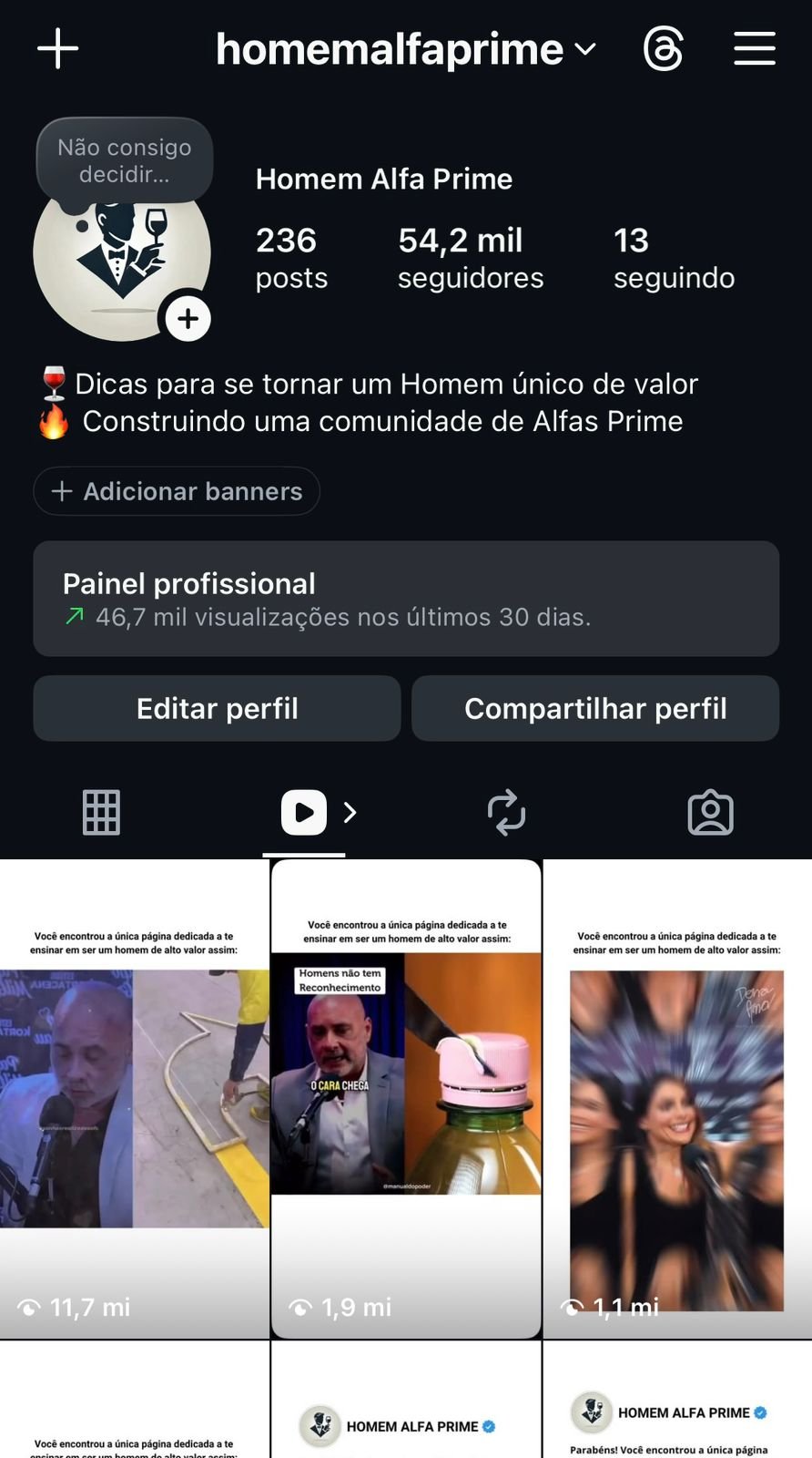 Instagram de Relacionamento e Desenvolvimento Pessoal