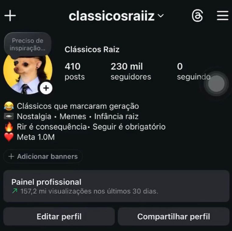 Perfil de Memes e Nostalgias 2 Perfil de Memes e Nostalgias