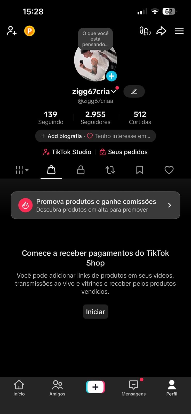 Conta do Tiktok Monetizada e com Shop