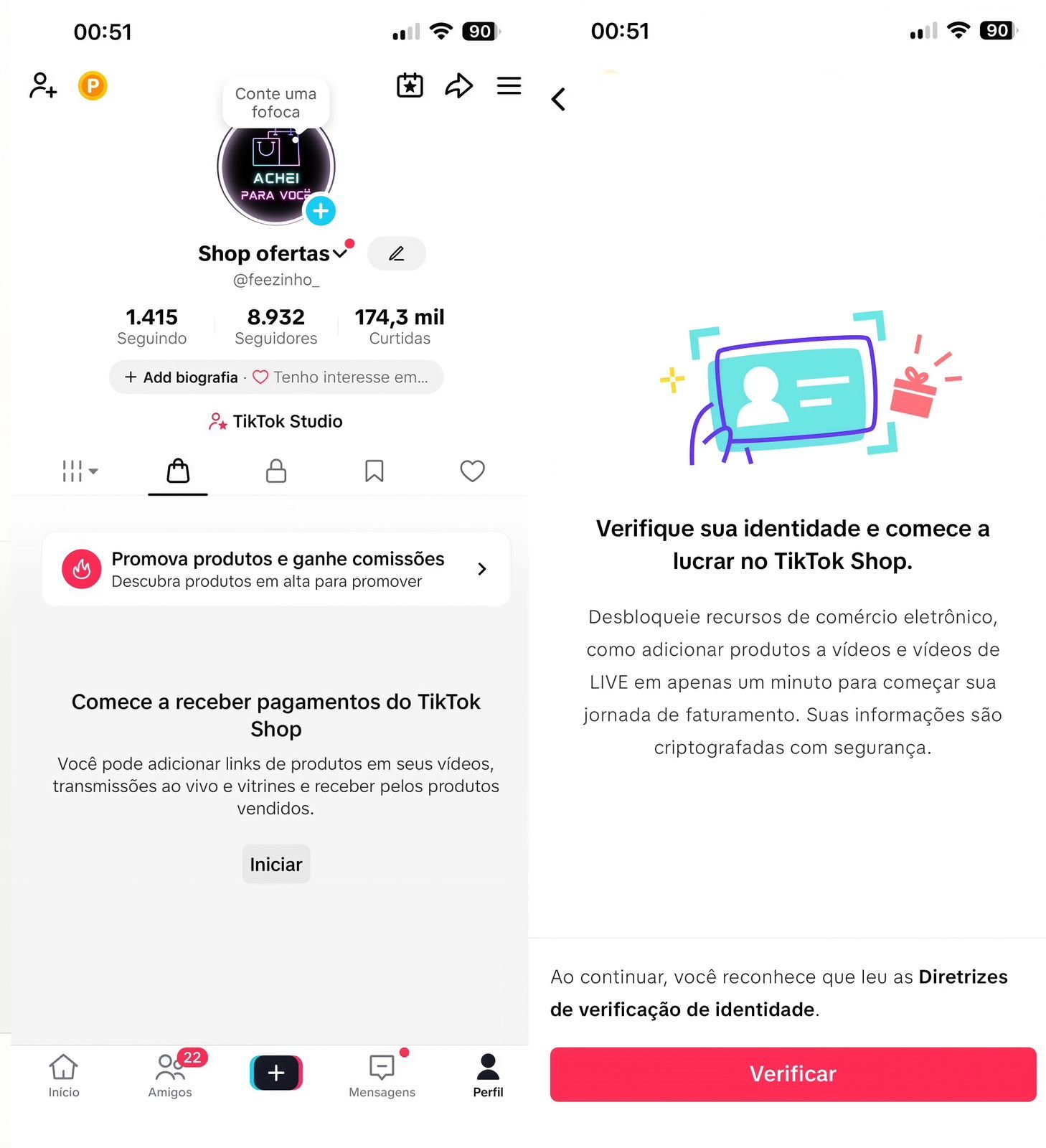 Tiktok a venda com shop ativo