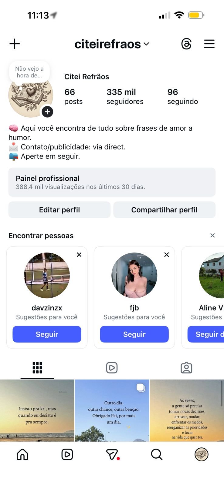 Instagram de Citações a venda 1 Instagram de Citações a venda