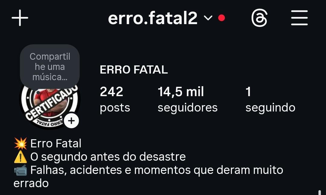 Perfil de ERROS Fatais com Humor 2 Perfil de ERROS Fatais com Humor
