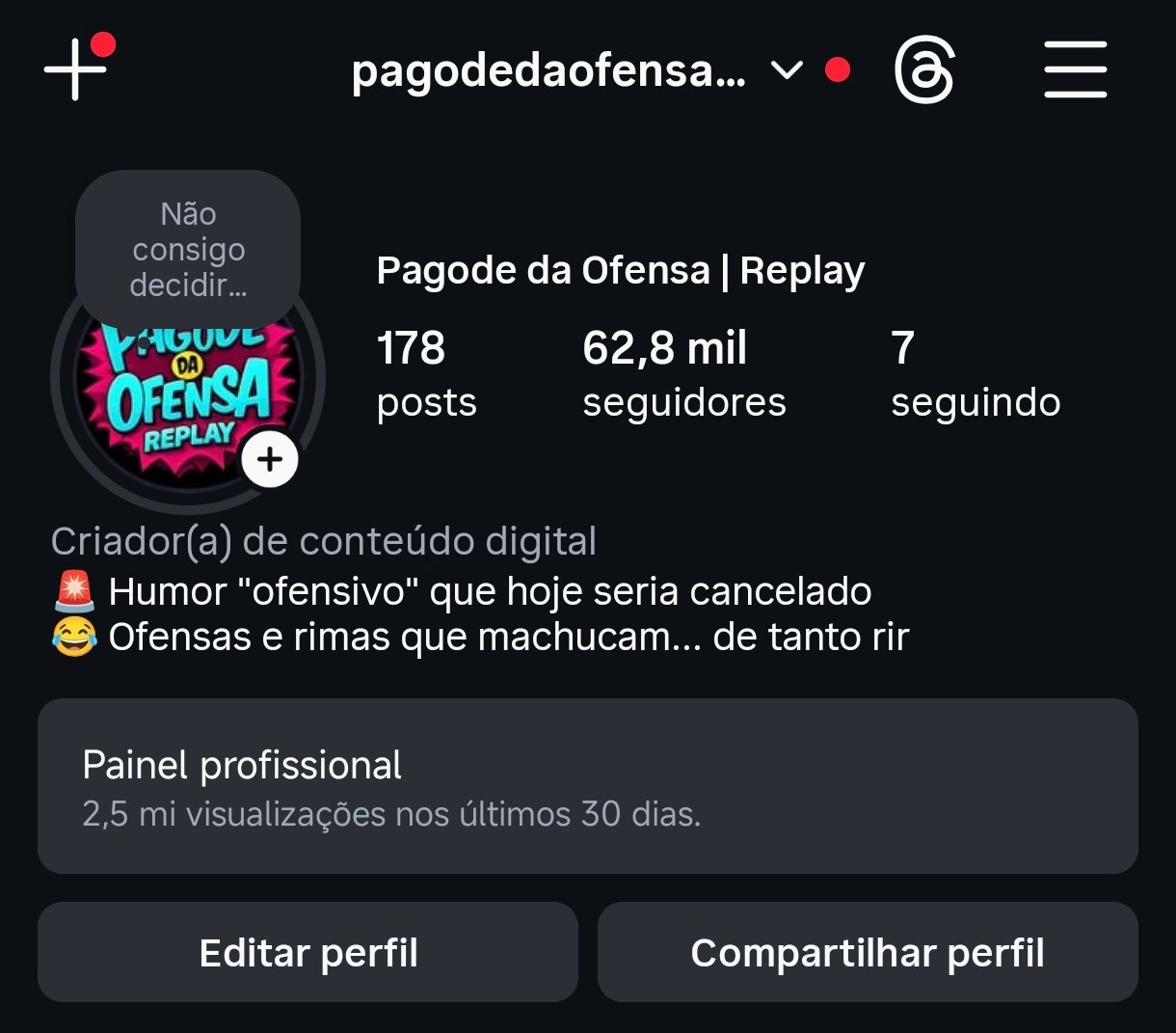 Instagram do Pagode da Ofensa 1 Instagram do Pagode da Ofensa