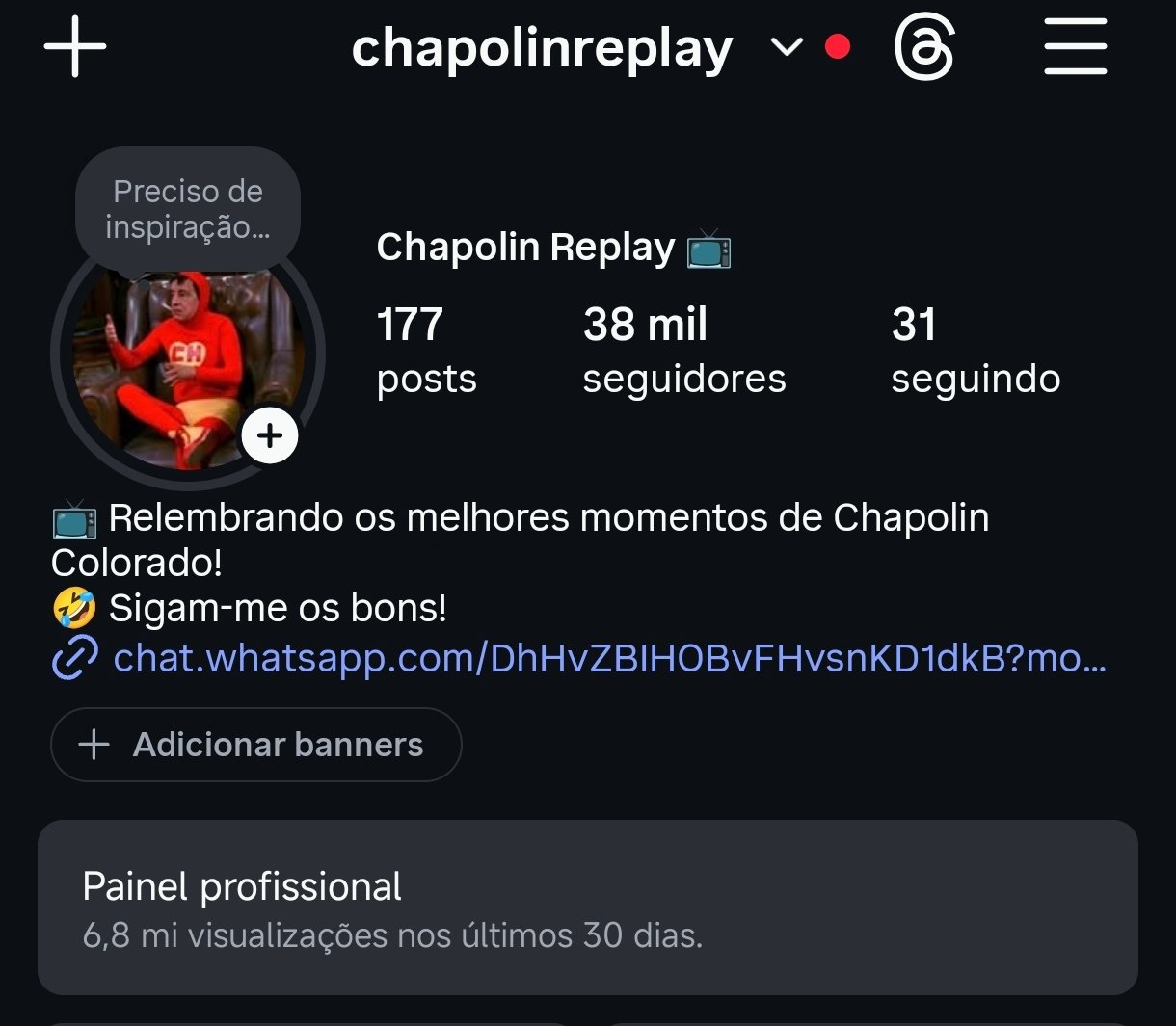Perfil de FC do Chapolin Colorado 1 Perfil de FC do Chapolin Colorado