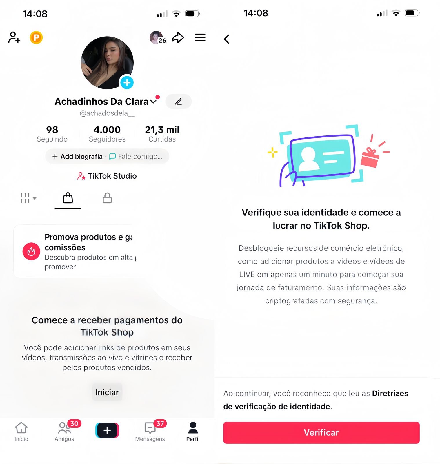 Conta do Tiktok Focada em Vendas no Shop 1 Conta do Tiktok Focada em Vendas no Shop