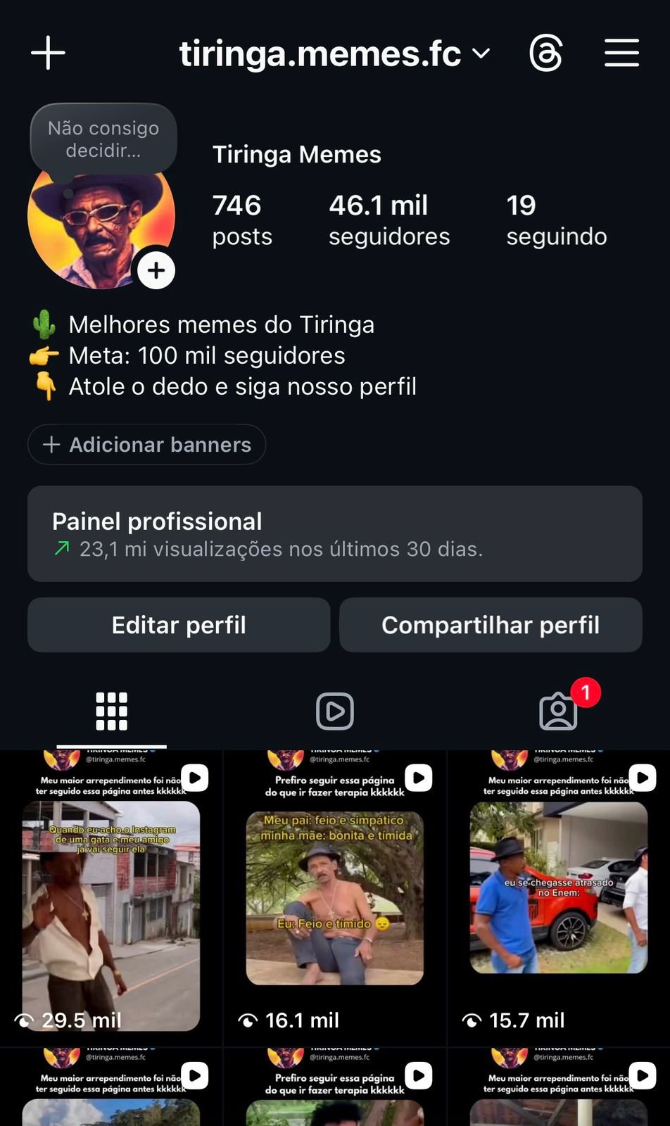 Instagram de FC do tiringa 1 Instagram de FC do tiringa