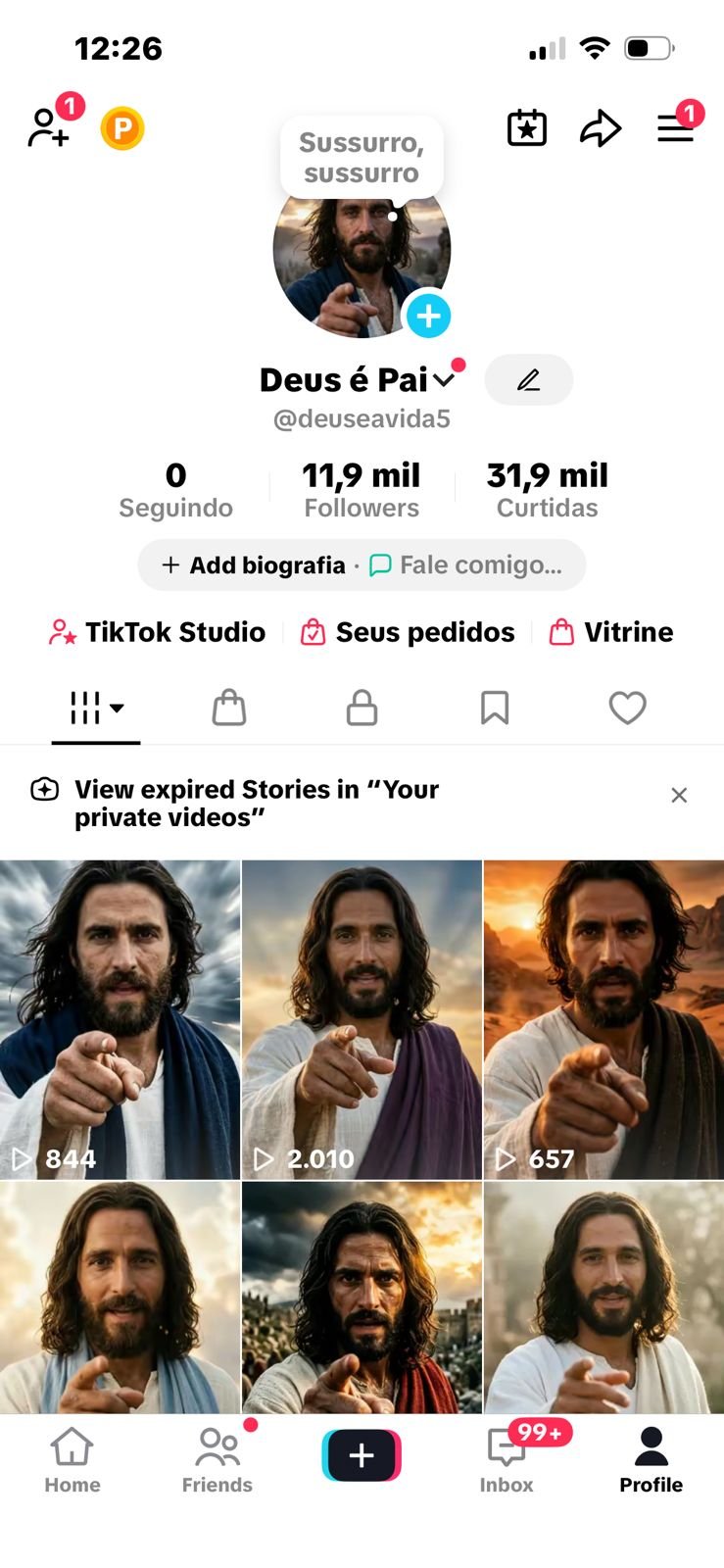 Perfil do Tiktok Cristão