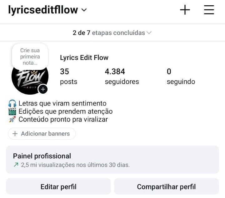 Conta a venda - Conta de Música e Frases