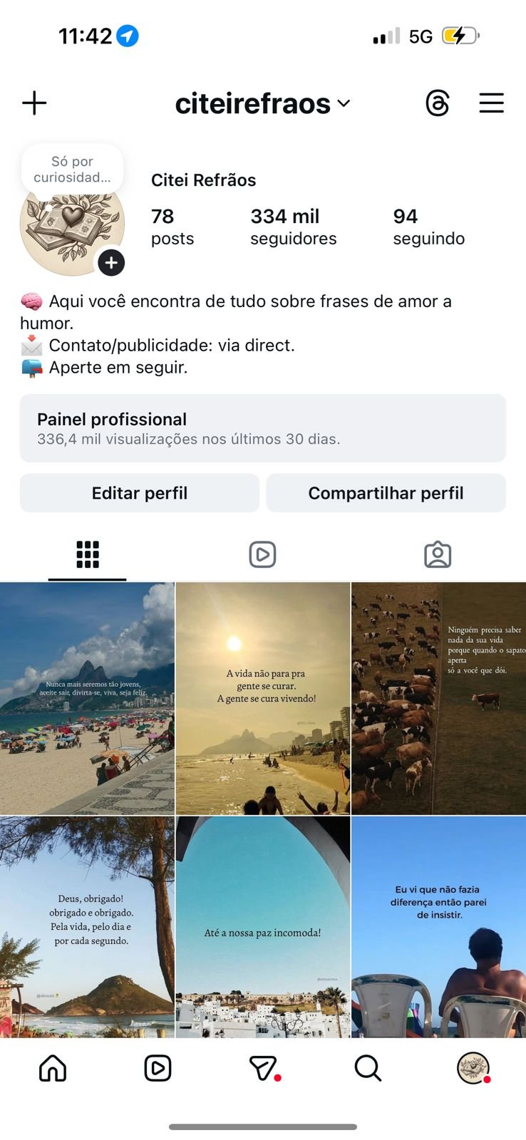 Perfil de Frases e Citações