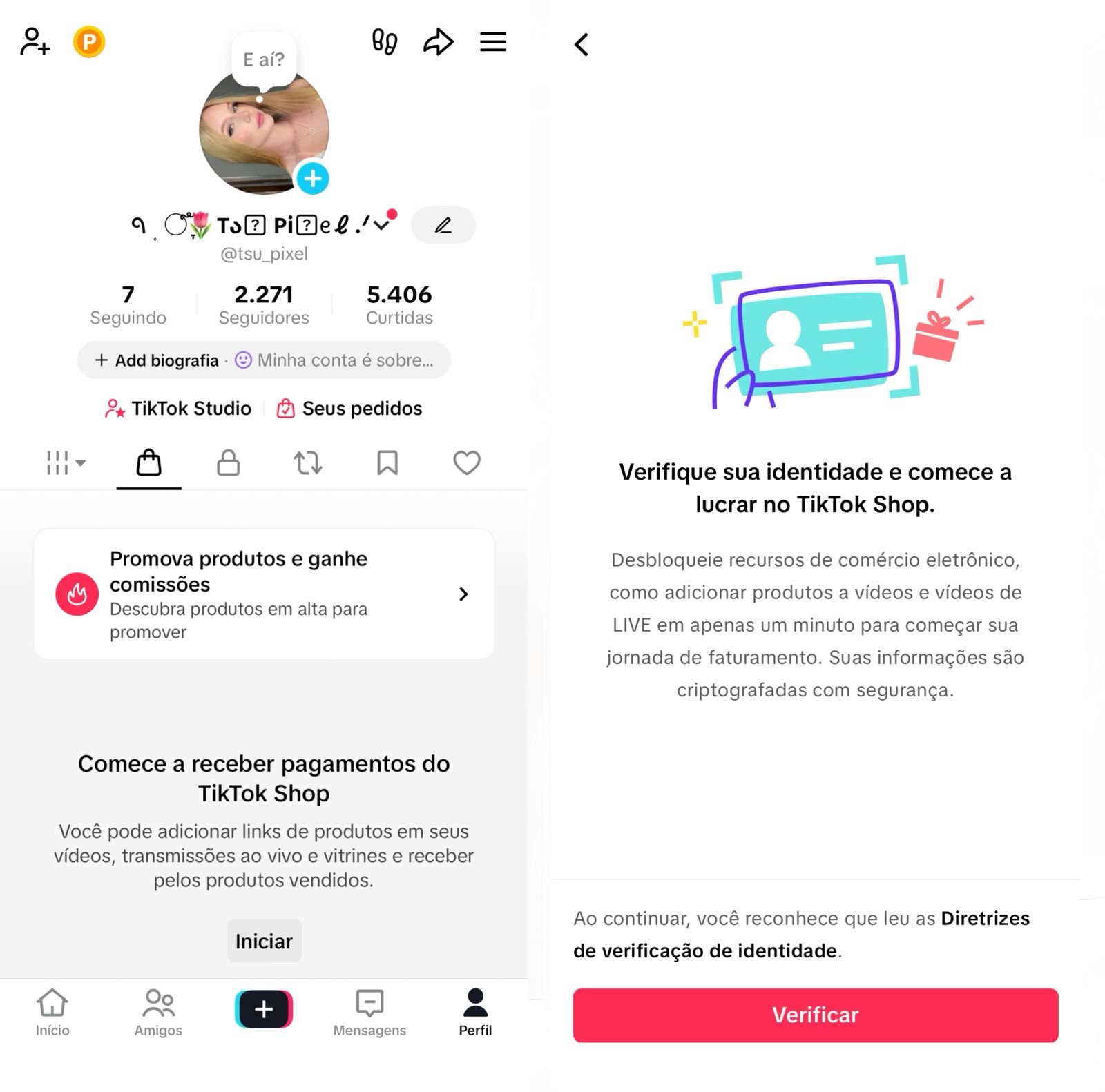 Perfil do Tiktok de Cortes a venda 1 Perfil do Tiktok de Cortes a venda