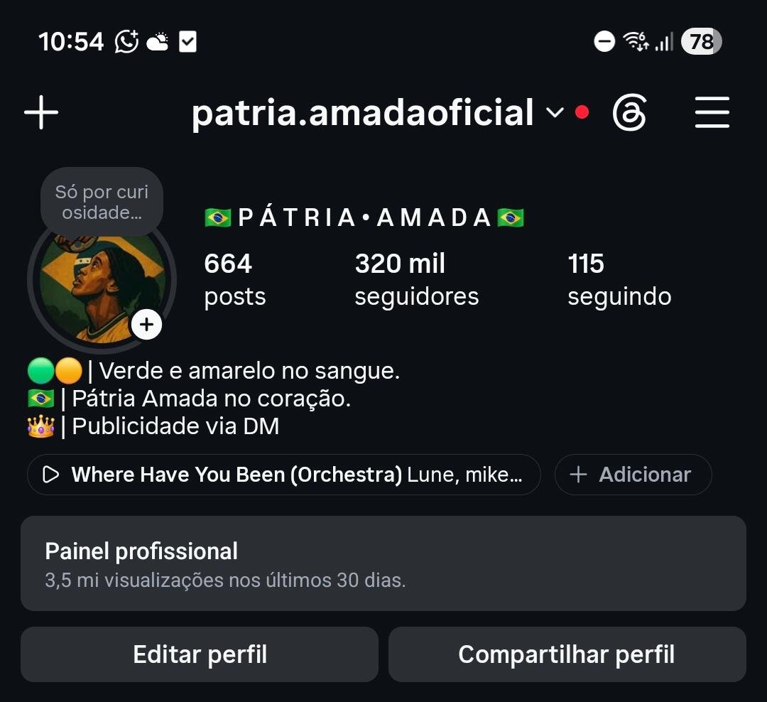 Instagram com Nicho Voltado a Copa do Mundo